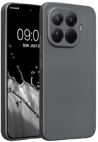kwmobile Handyhülle für Xiaomi 15T Pro Hülle - weiche Silikon Case metallisch schimmernd - Schutzhülle Cover - Metallic Grau
