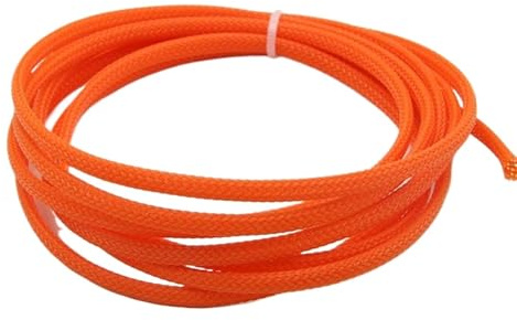 Gaine Cable Gaine tressée isolée de 2 m 2/4/6/8/10/12/14/16/20/25/30/40 mm Protection de Gaine de Fil Haute densité Noir Rouge Manchon de câble(Orange,40mm)