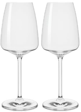Schott Zwiesel Vespera White Wine Glasses Set of 2 - Large Drinking Glasses 385ml, Tritan Crystal, Dishwasher Safe, Made in Germany