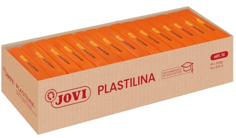 Jovi - Knete, Orange, 350 gr, 15 Stück, trocknet nicht aus | glutenfrei, ungiftig, Kreatives Spielen für Kinder ab 3 Jahren