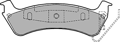 DELPHI LP1183 Bremsbelagsatz Bremsbeläge Hinten ohne Zubehör Kompatibel mit JEEP Grand Cherokee I ZJ, ZG