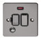 Schneider Electric Ultimate Flat Plate - Switched Fused Connection Unit, with Flex Outlet and Neon Indicator, GU5214BBN, Black Nickel with Black Insert