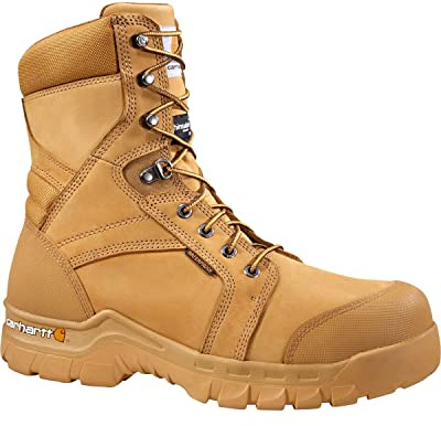 Carhartt Men's 8 Rugged Flex Insulated Waterproof Work Boot CMF8058, Wheat, 9M