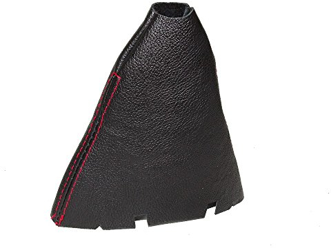 Für Mercedes C-Klasse W203 2000–03 Automatische Schaltsack schwarz Italienisches Leder Naht Rot
