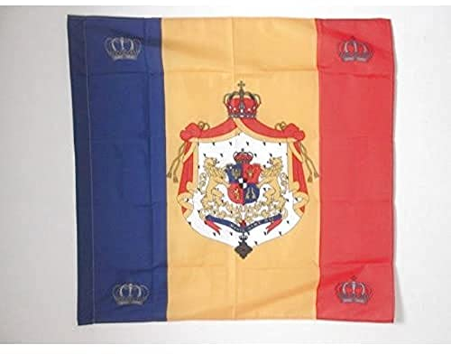 AZ FLAG Bandera del ESTANDARTE Real DE Rumania 1881-1946 90x90cm para Palo - Bandera Reino RUMANO 90 x 90 cm