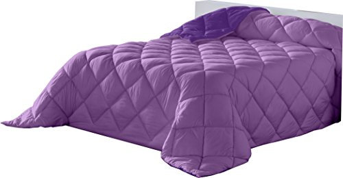 Lucena Cantos - Edredón Nórdico Bicolor, Fibra 400 gr, (Malva/Lila, Cama 90/105, 180x270 cm)