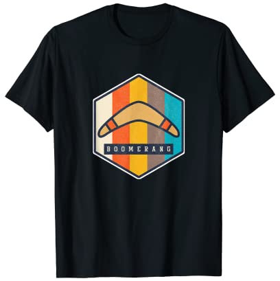 Bumerang Retro Boomerang Bumerangwerfer Wurfwaffe Geschenk T-Shirt