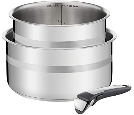 Tefal Ingenio Jamie Oliver L95693 Batería de Cocina, Acero Inoxidable