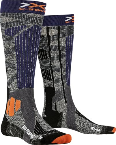 X-Socks X-Bionic Unisex Ski Rider Socken, G212 Stone Grey/Melange Blue, 38 EU