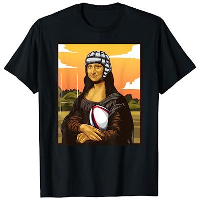 Mona Lisa liebt Rugby! Lustiger Rugby-Fan T-Shirt