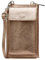 SH Leder Damen Handytasche Umhängetasche Geldbörse Multifunktion Beutel aus Echtleder Verstellbar Schultergurt Handy bis 6,8 Zoll 11,50x19cm Sarah G339 (Bronze Metallic)