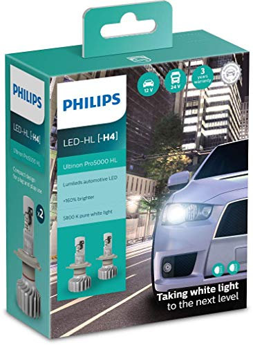 Philips Ultinon Pro5000 LED ampoule de phare autombile (H4), set de 2