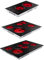 Jago® Table de Cuisson - Vitrocéramique, 2/4/5 Foyers, Encastrable, 3000/6800/8600W, Tactile, Minuterie, Verrouillage Sécurité, Grattoir, 9 Niveaux Puissance - Plaque Électrique