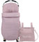 Conjunto de Saco Silla de paseo Universal + Bolso Panera Personalizada – Conjunto Saco Universal + Talega o bolsa para carrito bordada con nombre – Gofre - Waffle – Nenel (Rosa maquillaje)