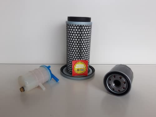 Filter - Set (klein) kompatibel mit Iseki SG 15 H Ölfilter, Luftfilter, Kraftstofffilter