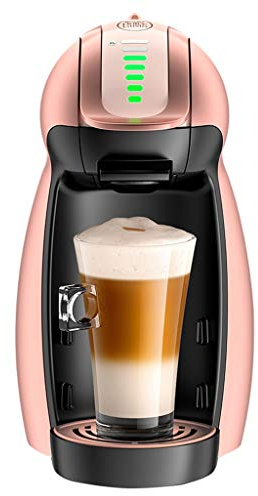 DSDD Macchina da caffè Espresso Completamente Automatica con Macinacaffè e Montalatte Oro Rosa, Capsule, Home Office, Piccola, 1000 milliliters, Rosa