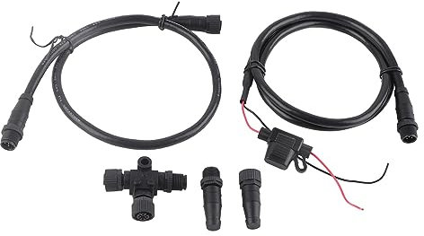 Per NMEA2000 Starter Kit, Marine per NMEA 2000 Starter Kit, Marine per NMEA 2000 Starter Kit Cavo di Alimentazione da 1 M con Fusibile Maschio Femmina Terminatore Connettore a T per Lowrance Networks