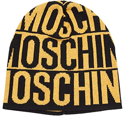 Moschino Damen Mütze Yellow - Black
