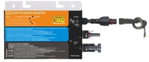 ZYWUOY Solar Micro Inverter 300W Wasserdichter MPPT Grid Tie Micro Inverter für Kleine Solaranlagen, MPPT Solar Micro Inverter Pure Sine Wave, Micro Inverter Sinus Wechselrichter