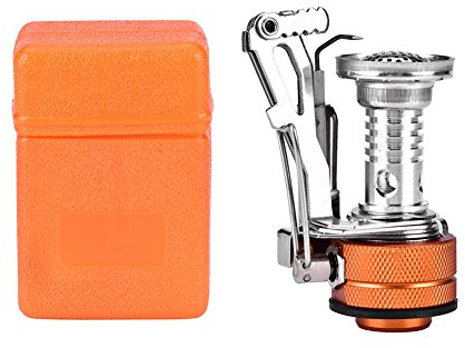 TYTOGE Réchaud à Gaz de Camping Portable, Mini Brûleur de Réchaud à Gaz Léger pour Camping en Plein Air Pique-Nique Randonnée(Argent)