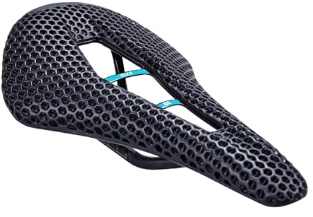 3D-bedruckter Fahrradsattel mit Vollkarbonfaser für Herren/Damen, 7 x 9 mm Carbonschienen, adaptiver Fahrradsitz für Mountainbike, Straße und Gravel Bike