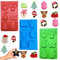 YEAPEAK 3er Pack Weihnachten Silikonformen, Muffinform Silikon, Backform Weihnachten, Weihnachts-Silikon-Backform - Silikon Backform Für Backen Und Basteln Von Schokolade, Kuchen, Seife Und Mehr!