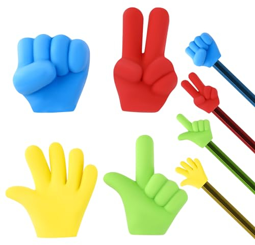 Sibba 20 Stück Bleistift Radiergummi Lustige Bleistift Radiergummi Bleistifte Kinder Topper Stein Papier Schere Radiergummis Bleistift Radiergummis Für Geburtstag Mitgebsel Geschenk