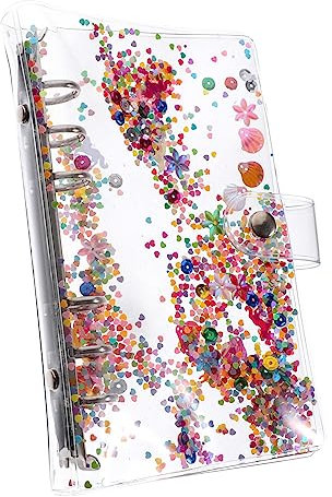 Operitacx 3stücke Transparent Glitter Binder Cover Glitzer-notizbuchhülle Für Fotos Notizen Und Kreative Projekte Nachfüllbar Robust Und Leicht Zu Reinigen Für Büro Und Schule