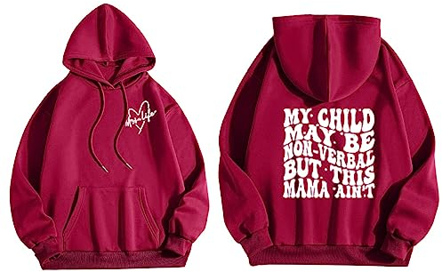 ITISME Damen Kapuzenpullover mit Tasche Sweatshirt Baumwolle DüNne Langarm Pullover Hoodie Schwarz Kurz Weiss Pullover Frauen Kapuzenpullover mit Tasche Pullover Tumblr Girls Kleidung