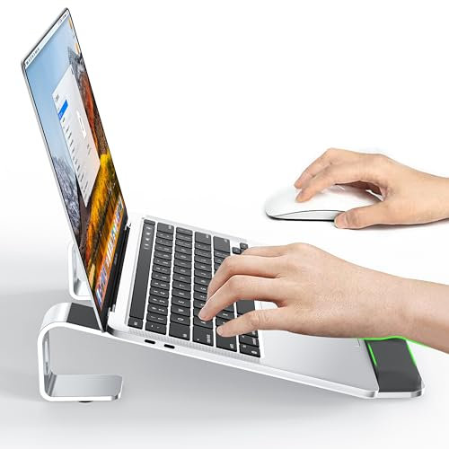 NTMY - Vented Aluminum Laptop Stand for 10~17' MacBook Pro Air/HP/DELL Notebook (Silver), NH04