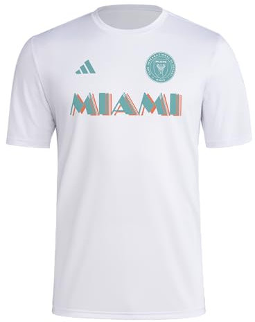 adidas Inter Miami CF Pre-Game T-Shirt pour Homme Inter Miami CF Pre-Game, White/Club Inter De Futbol Miami, L