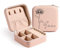 MeMeDIY Personalisierte Schmuckschatulle mit Namen/Blume Individuelles Leder Reise-Schmuckkästchen Schmuck-Organizer-Box Hochzeit Brautjungfer Geschenke für Frauen und Mütter B1-Rosa