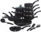 Blaumann 21 Pcs Cookware Pots Grill Pans with Soft Touch Handles & Kitchen Tool Set (Black Matt)