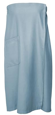 Sensepura Saunakleid Hamamkleid Baumwolle Sauna Kilt für Damen, one-Size taubenblau mit Gummibund und Klettverschluss