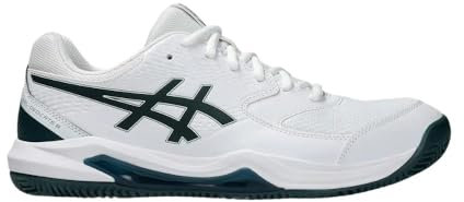 ASICS Men's Gel-Dedicate 8 Clay Sneaker, White/Saxon Green, 11.5 UK