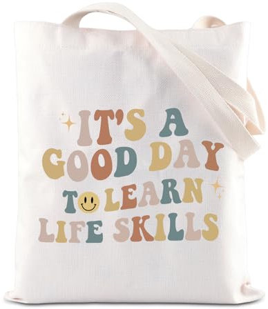 TSOTMO Borsa tote FSC per insegnanti, famiglia, consumatori, scienze, regalo per la festa degli insegnanti, economia domestica, borsa per la spesa, Abilità di vita, medium