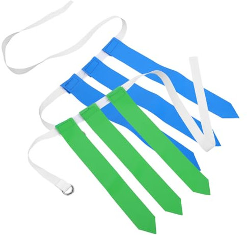 BELLIFFY 2stücke Verstellbare Football Flaggen Gürtel Für Jugendliche Und Erwachsene Rugby Waist Flaggen Mit Beweglichen Flags Für Training Und Wettkämpfe