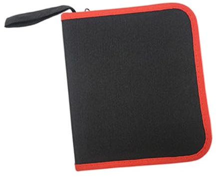 Generic Drill Bit Storage Bag Bit Tool Pouch Premium Batch Storage Bag with Zipper Bit Carrier Small Tool Carrying Case for Drill Bit, 22.5cmx17.2cmx3cm