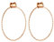 Grewod Plugs 8MM, Edelstahl Rosegold mit Groß Creolen Hängend Ohr Tunnel Damen Flesh Tunnel Ohr Expander Piercing Schmuck, 2 Stk