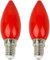 E14 Led Light Bulb 2024 New Fireglow Red Candle Bulb Small Edison Screw Fireplace Red Coloured Light Bulb Replacement for Halloween Christmas Holiday Party Decoration (2pcs)