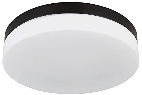 Globo Lámpara de techo – Ø 30 cm – negro – blanco – aluminio – cristal opal