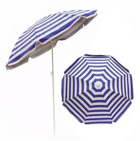 Sombrilla Playa 240 Cm, Protección UV+50, Sombrilla Antiviento, Varillas Flexibles, Techo Ventilación, Mástil Inclinable Y Regulable Altura, Bolsa Transporte