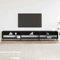 ZXDTVFGN 270cm TV Stand for TVs up to 100 Inches, Wide Cabinet Media Entertainment Center with 2 Tier Modern Unit Console Table Living Room Bedroom (Black)