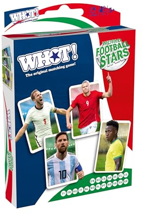 Waddingtons Number 1 WHOT! Weltfußballstars Kartenspiel für Kinder - WFS für Kinder & Familie - 1+ Spieler ab 5+ Jahren - Deutsch