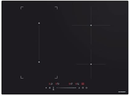 Schneider SCTI741N3S - Table induction 4 feux Noir
