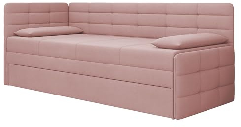 Mirjan24 Polsterbett Satixa, Schlafsofa mit Stauraum, Bett mit Kopfteil, Tagesbett, Doppelbett mit Matratze (Polo 882)