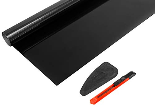 APA 32182 Auto-Tönungsfolie Sun Off, zuschneidbar, für Limousinen, tiefschwarz