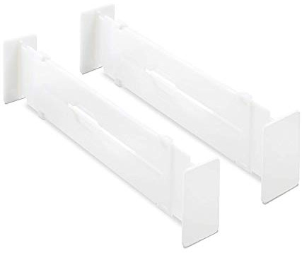 Whitmor Verstellbare Schubladenorganizer Schubladenteiler, Kunststoff, braun, 1