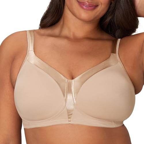 PLAYTEX Women's 18 Hour Silky Soft Smoothing Wireless Bra US4803 Available with 2-Pack Option Nude