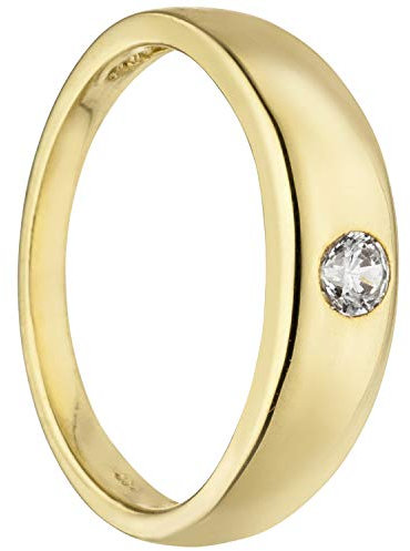 Jobo Kinder Taufring 333 Gold Gelbgold 1 Zirkonia Taufanhänger